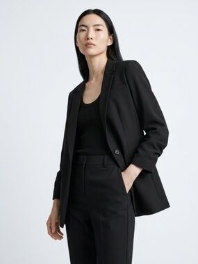 Elizabeth and James NWT Relaxed Jamie Blazer, single button, black, 00